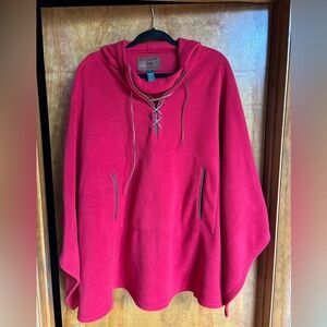 Ralph Lauren Double RL Bold Red Poncho